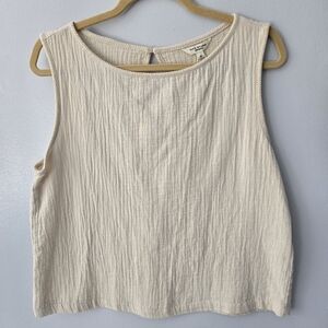 NWT Max Studio Cotton Linen Sleeveless Top, sM